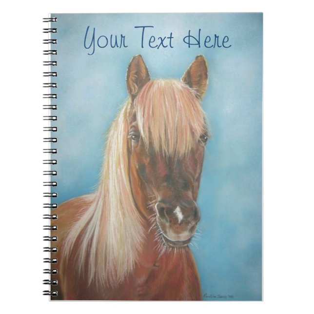 Carnet équine photo de chestnut mare blonde cheval (Devant)