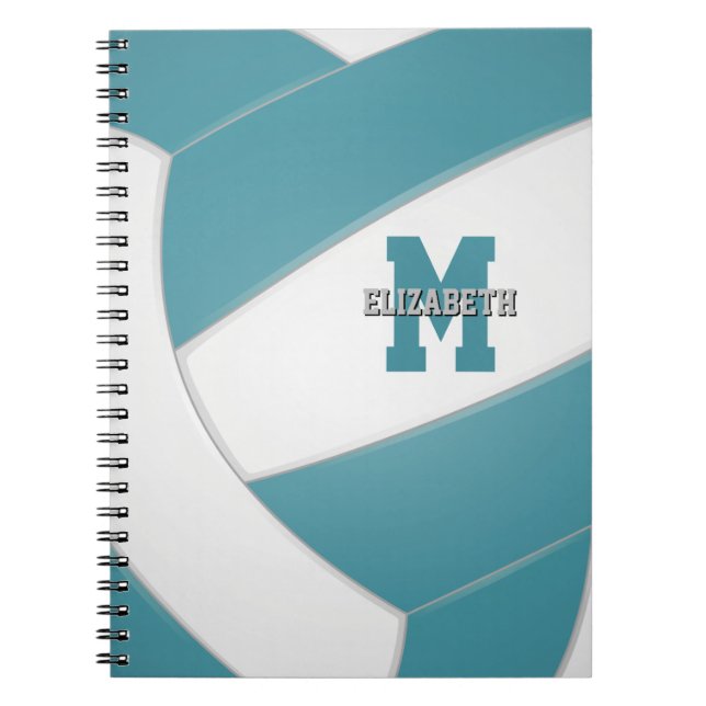 Carnet Équipe blanche turquoise couleurs filles garçons v (Devant)