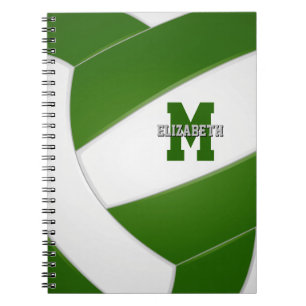 Carnet équipe blanche verte couleurs filles garçons volle