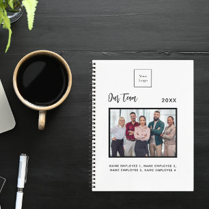 Carnet Équipe de photos d'entreprise nom blanc 