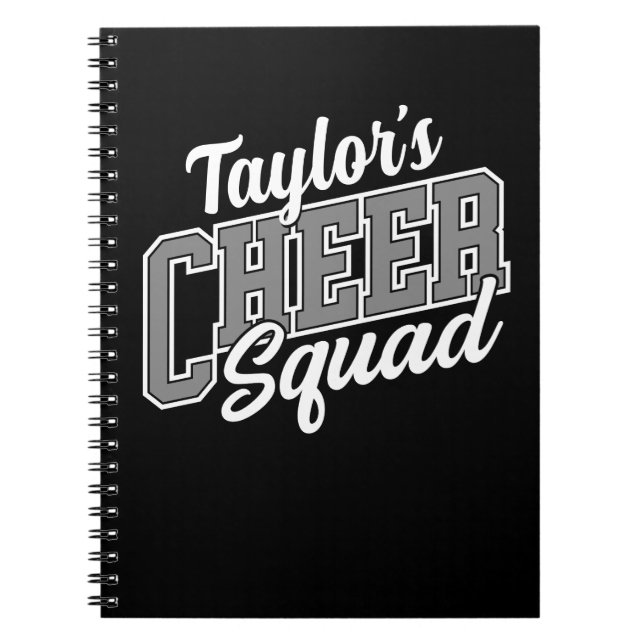 Carnet Équipe de pom-pom girls personnalisée NOM École Va (Devant)