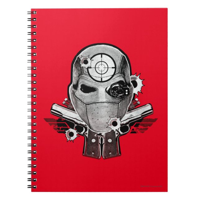 Carnet Équipe de suicide | Deshot Masque & Armes Tatouage (Devant)