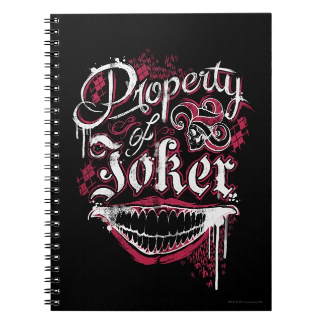 Carnet Équipe de suicide | Propriété de Joker (Devant)