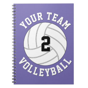 Carnet Équipe de volleyball Nom et joueur Jersey Nombre S