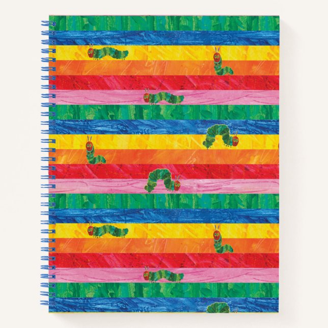Carnet Eric Carle | Caterpillar Rainbow Stripe Motif (Devant)