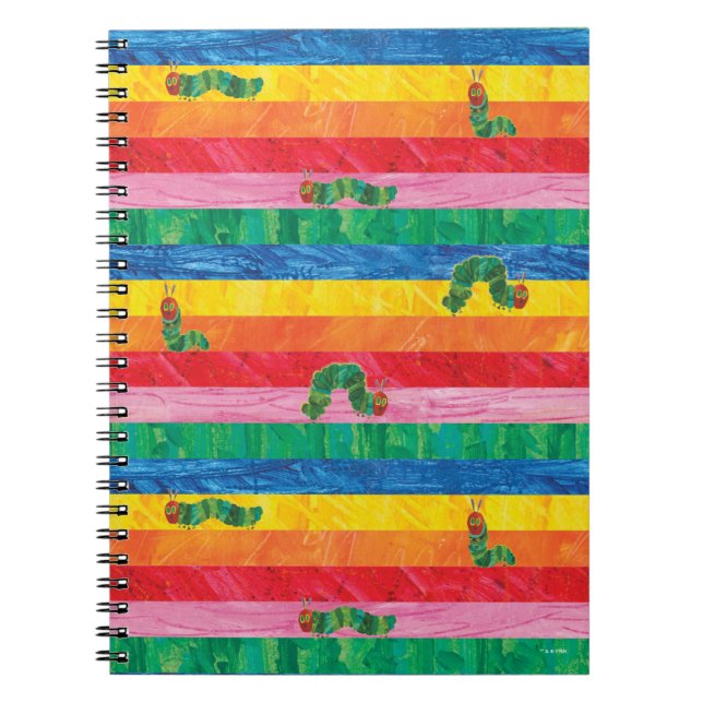 Carnet Eric Carle | Caterpillar Rainbow Stripe Motif (Devant)
