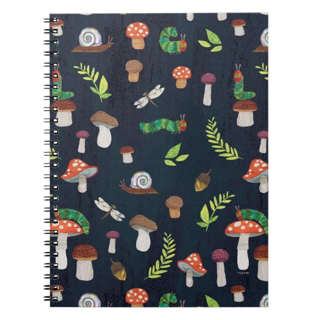 Carnet Eric Carle | Motif Insectes et Champignons (Devant)