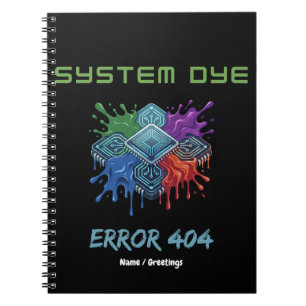 Carnet Erreur de teinture du système 404 Graphisme de mic
