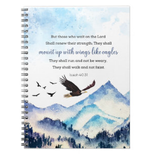 Carnet Esaïe 40:31 Monter avec des ailes comme des aigles