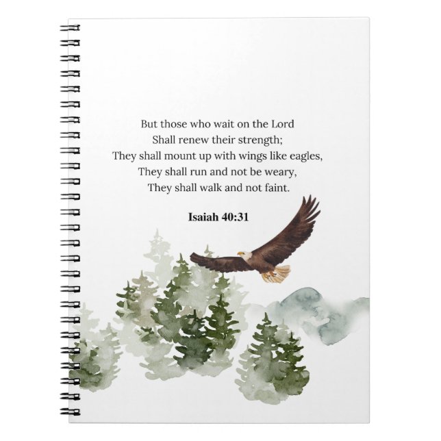Carnet Esaïe 40:31 Monter avec des ailes comme des aigles (Devant)