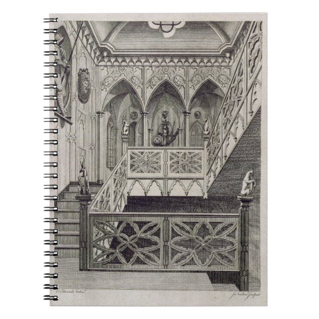 Carnet Escalier à la colline de fraise, gravée par J. (Devant)