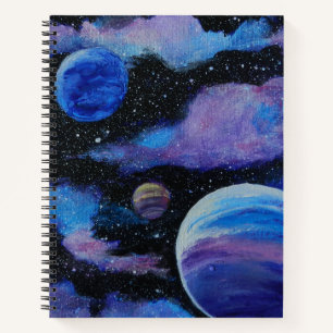 Carnet Espace de nébuleuse et de planètes