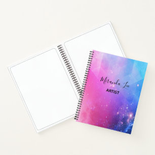 Carnet Espace géométrique coloré glamour