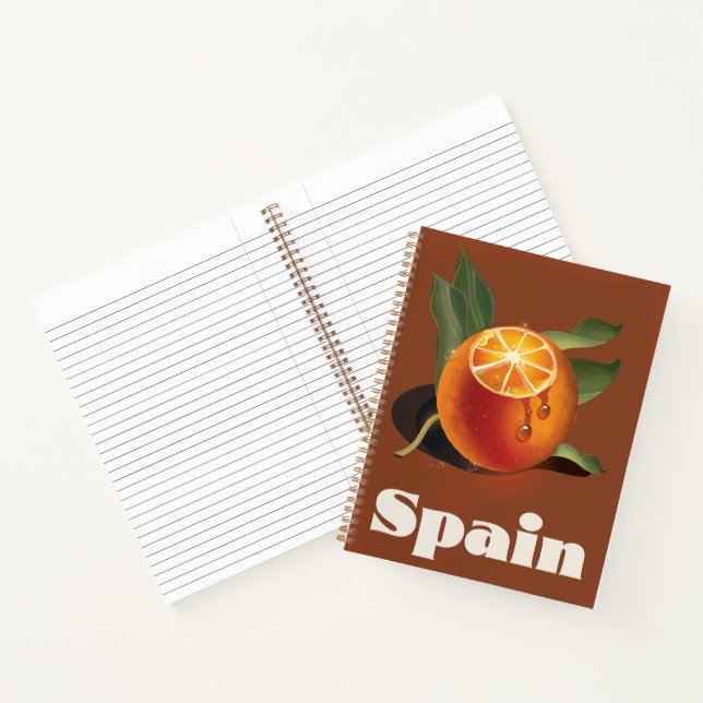Carnet Espagne orange affiche voyage (Intérieur)