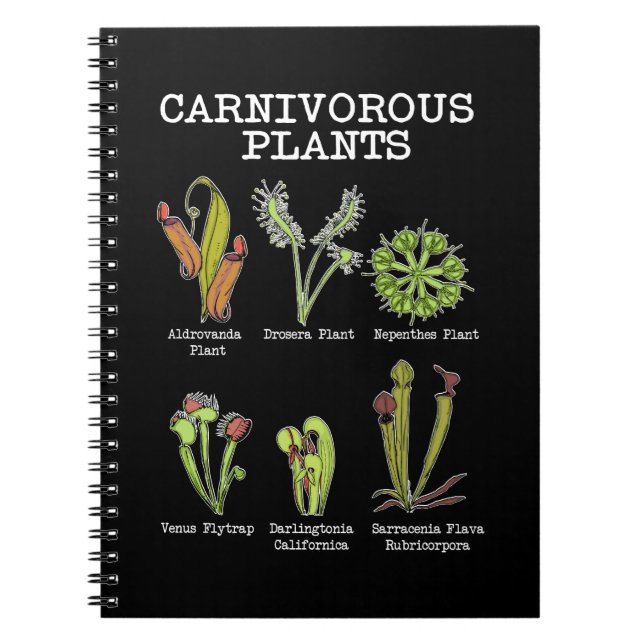 Carnet Espèces Plantes carnivores Saracenia Vénus Flytrap (Devant)