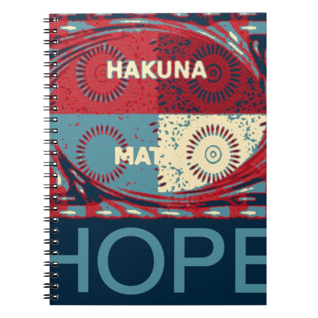 Carnet Espoir Pacifique : Un Design Calme Hakuna Matata (Devant)