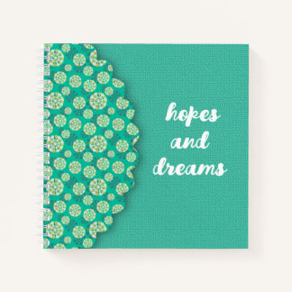 Carnet Espoirs et rêves Boho Mint