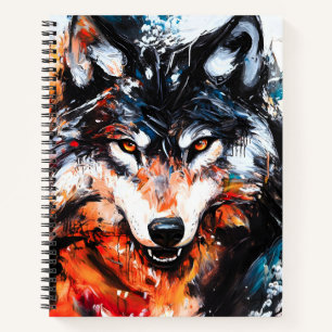 Carnet Esprit de loup sauvage abstrait