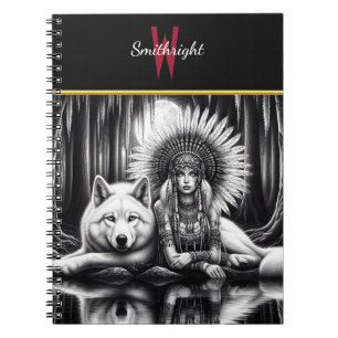 Carnet Esprit gardien : Femme et Loup