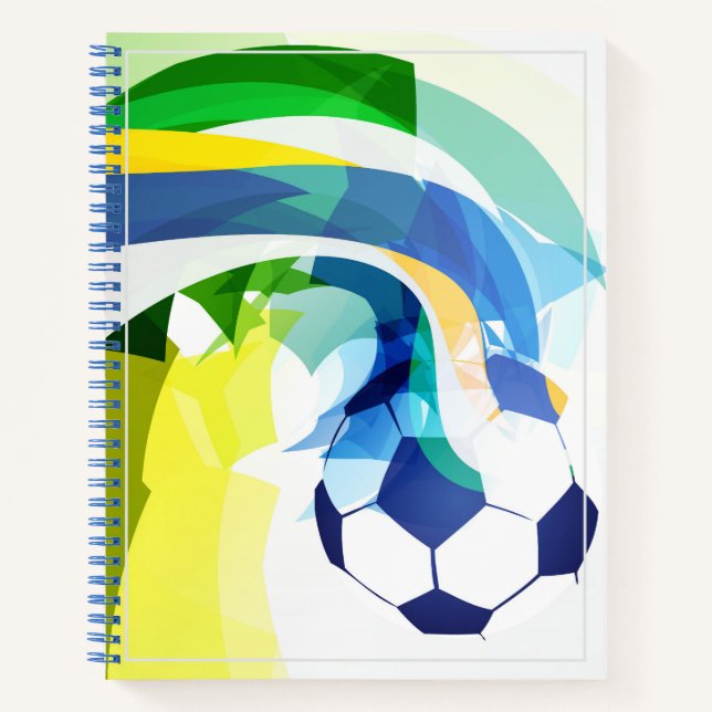 Carnet Esquisse Boule De Football Ordinateur Portable (Devant)