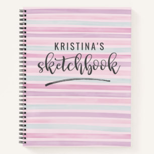 Carnet Esquisse d'aquarelle rose pâle