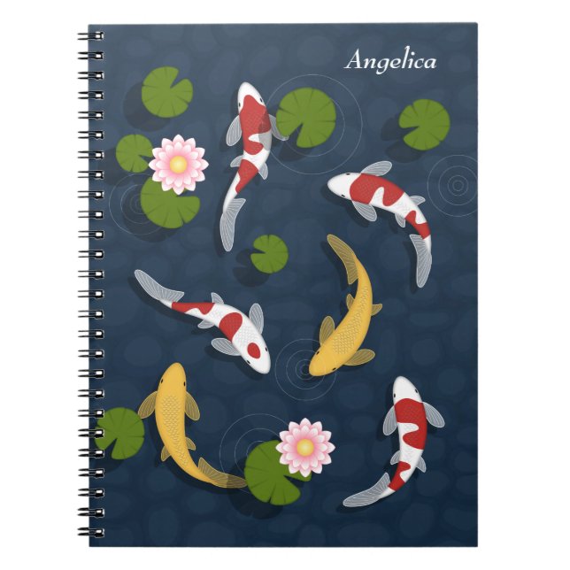 Carnet Étang à poissons de Koi de Japonais (Devant)