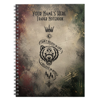 Carnet État d'esprit de l'ours trader vintage grunge – Cr