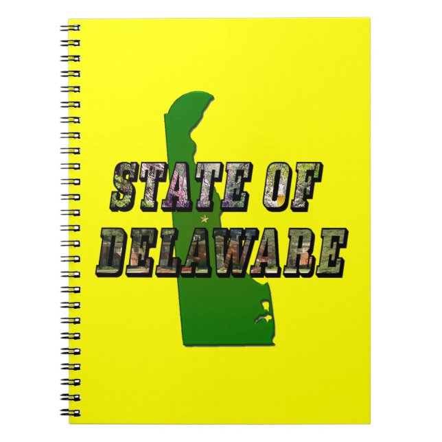 Carnet État du Delaware Image Texte et Plan Plan Plan (Devant)