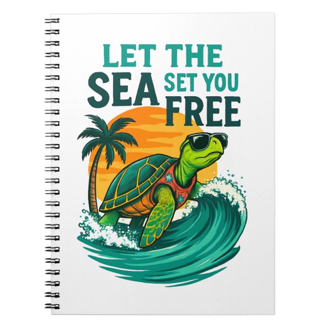 Carnet Été cool - Vibes de tortues marines (Devant)