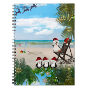 Carnet Été Noël bébé sur la plage répéter Design