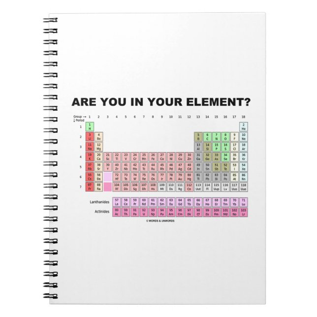 Carnet Êtes-Vous Dans Votre Élément ? Humour de table pér (Devant)