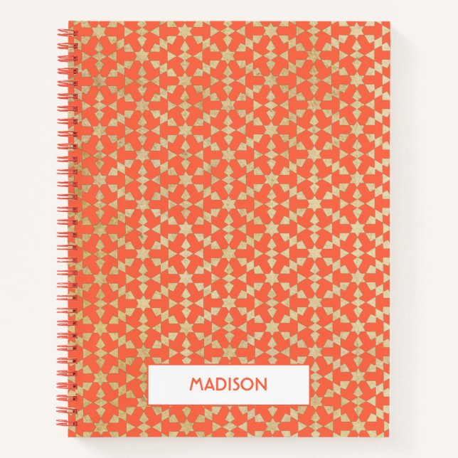 Carnet Ethnic Marocain Motif géométrique (Devant)