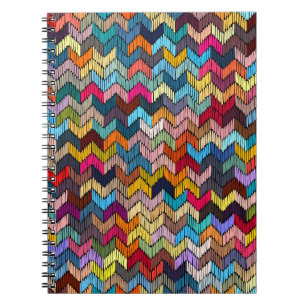Carnet Ethnic Tribal Brodé Géométrique