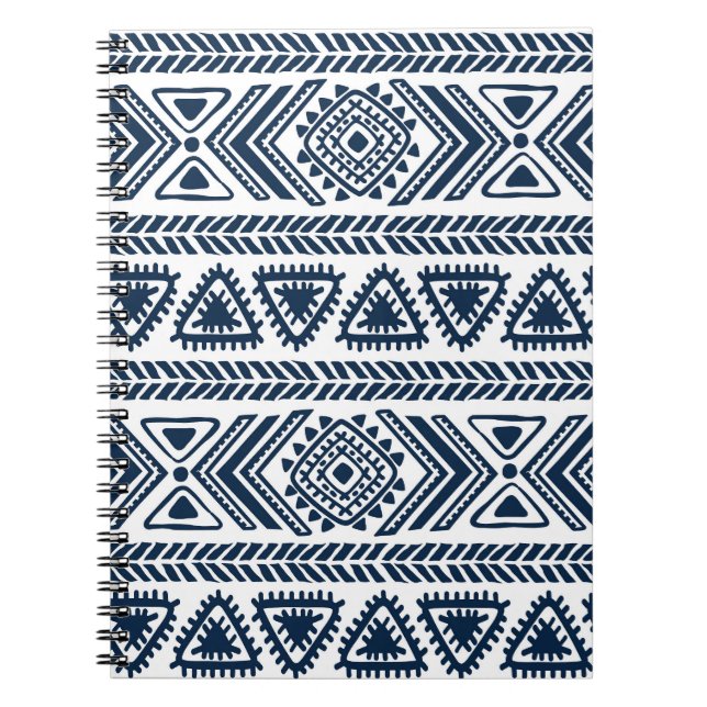 Carnet Ethnique tribale : Motif Vintage sans couture. (Devant)