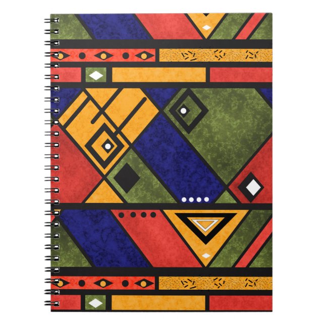 Carnet Ethno africain sans couture traditionnelle motif (Devant)