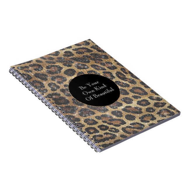 Carnet Étincelle animale Brown de léopard (Côté Droit)
