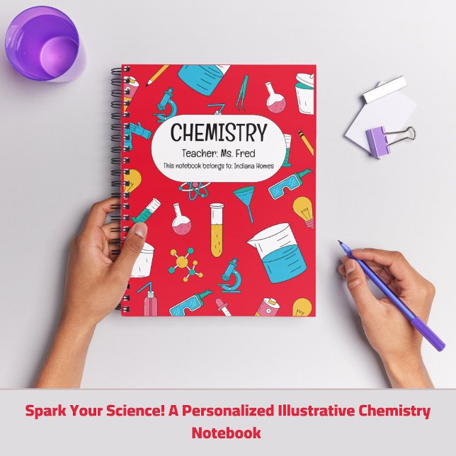 Carnet Étincelle Ta Science ! UNE CHIMIE personnalisée (Spark Your Science! A Personalized CHEMISTRY Notebook)