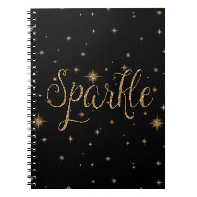 Carnet Étincelles d'or (Devant)