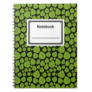 Carnet Étiqueté - Martien vert sur noir