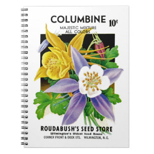 Carnet Étiquette Columbine Seed Packet