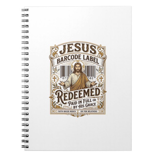Carnet Étiquette de code-barres Jésus Rédimé Jésus Code-b (Devant)