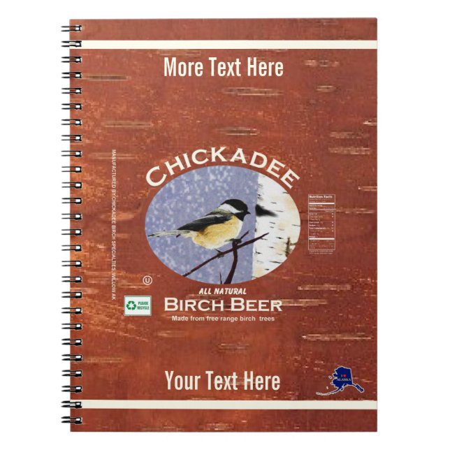 Carnet Étiquette de la bière de bouleau à poulet (Devant)