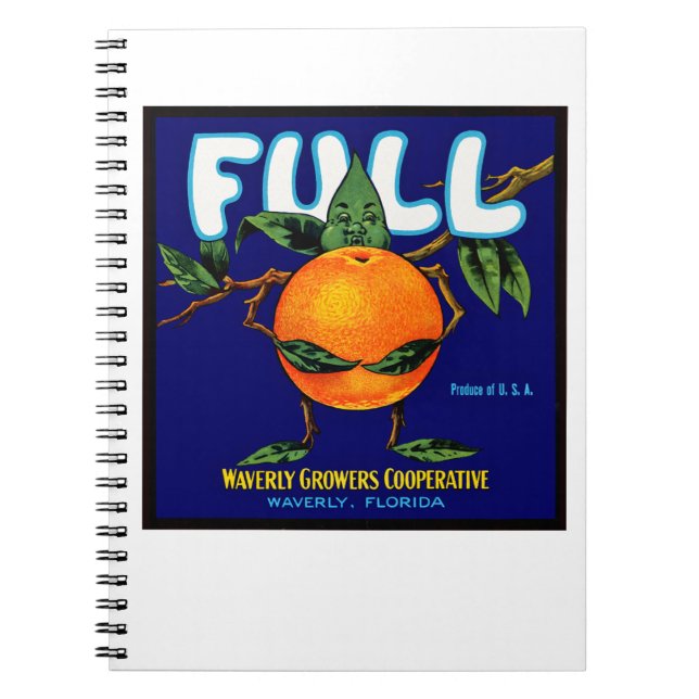 Carnet Étiquette d'oranges de marque complète (Devant)