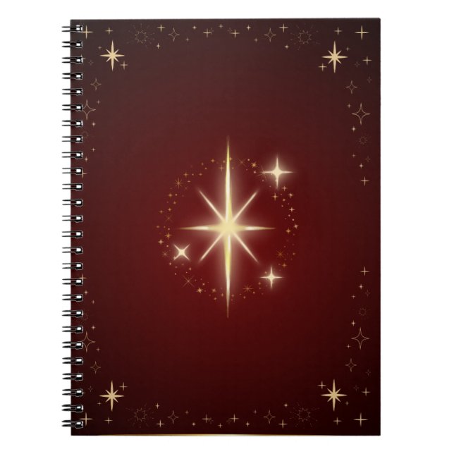 Carnet Étoile bordeaux  (Devant)
