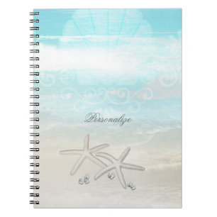 Carnet Étoile de mer blanche de plage ÉléGant Chic D'été