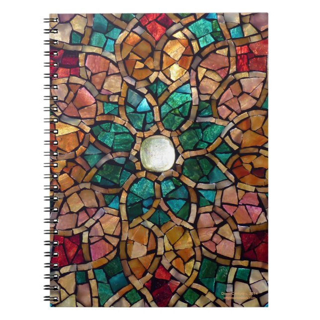 Carnet "étoile de mosaïque en verre souillé (Devant)