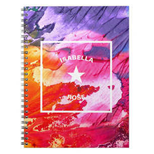 Carnet Étoile personnalisable d'art Abstrait