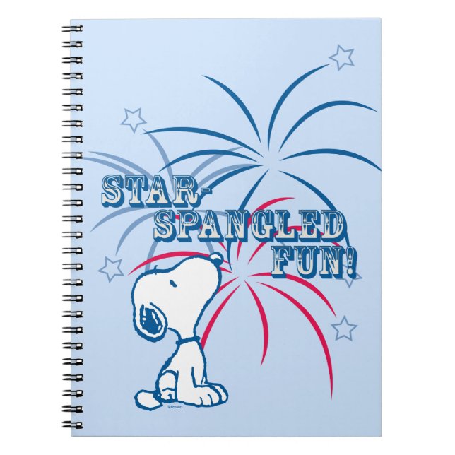 Carnet Étoile Snoopy Fun Spangé (Devant)