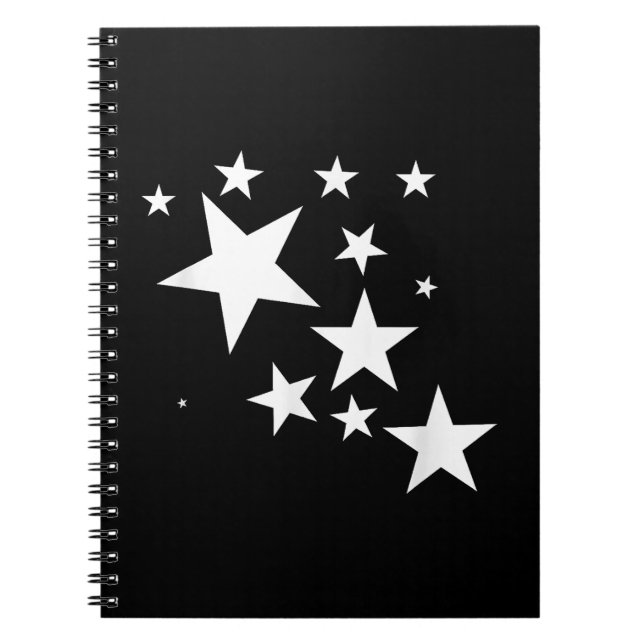 Carnet Étoiles Blanches Star-Motif-Design Costume cadeau (Devant)