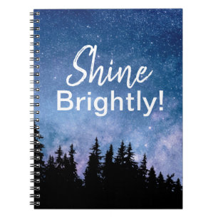 Carnet Étoiles brillantes citation motivation ciel étoilé